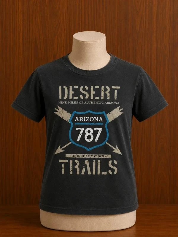 T-shirt garçon H&M 4/6 ans marron motif Arizona Desert Trails